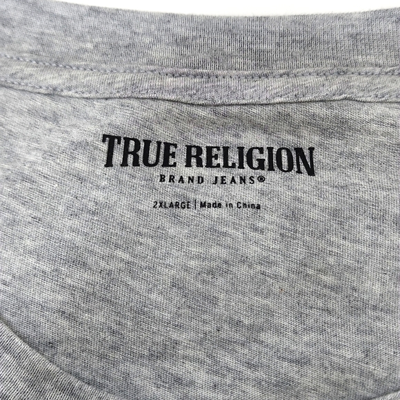 TRUE RELIGION HEATHER GREY TSHIRT EXTRA EXTRA LARGE - Picture 6 of 12